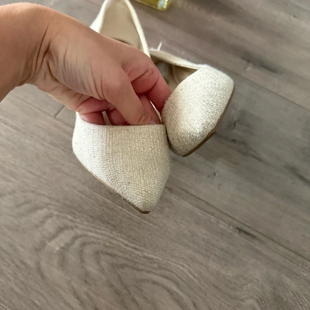 Charles‎ & Keith White Tweed Classic Point Toe Heels